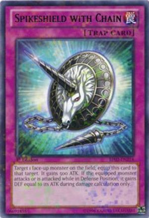 Spikeshield with Chain (Mosaic Rare) (BP02-EN214) - Battle Pack 2: War of the Giants Unlimited