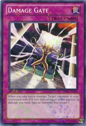 Damage Gate (Mosaic Rare) (BP02-EN205) - Battle Pack 2: War of the Giants Unlimited