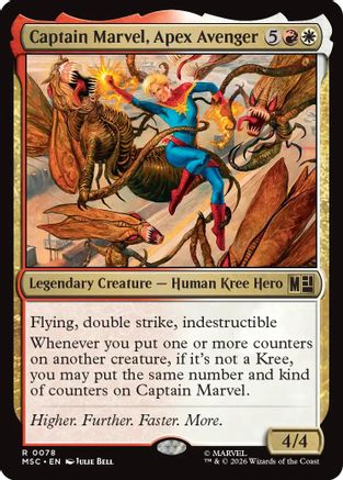 Captain Marvel, Apex Avenger (Surge Foil) (MSC-078) - Commander: Marvel Super Heroes Foil