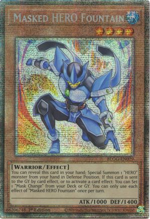 Masked HERO Fountain (Starlight Rare) (BLGG-EN029) - Battles of Legend: Glorious Gallery 1st Edition
