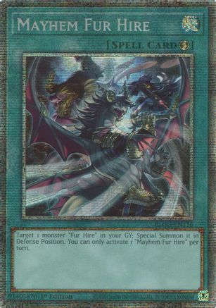 Mayhem Fur Hire (Starlight Foil) (BLGG-EN116) - Battles of Legend: Glorious Gallery 1st Edition