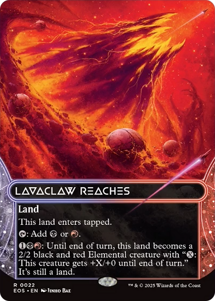 Lavaclaw Reaches (0022) (Borderless) [Edge of Eternities: Stellar Sights] | The CG Realm