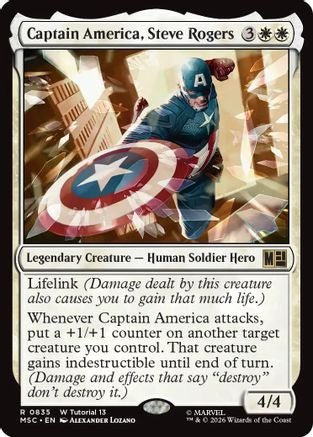 Captain America, Steve Rogers (0835) (MSC-835) - Commander: Marvel Super Heroes