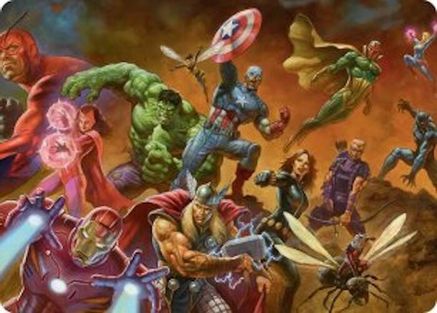 Avengers Assemble! Art Card (AAMSH-001) - Art Series: Marvel Super Heroes