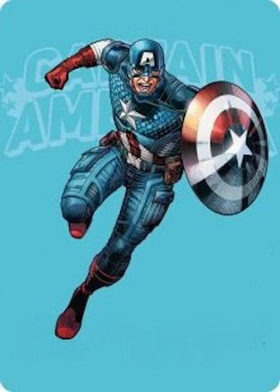 Captain America, Super-Soldier Art Card (AAMSH-021) - Art Series: Marvel Super Heroes