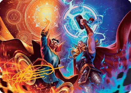 We Say Thee Nay! Art Card (Gold-Stamped Signature) (AAMSH-007) - Art Series: Marvel Super Heroes