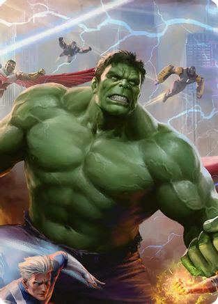 Hulk, Always Angry Art Card (AAMSH-002) - Art Series: Marvel Super Heroes