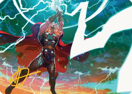 Lightning Strike Art Card (Gold-Stamped Signature) (AAMSH-011) - Art Series: Marvel Super Heroes