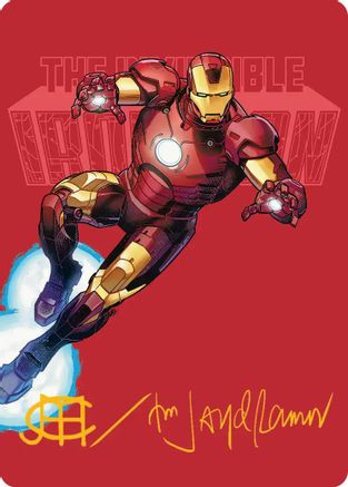 The Invincible Iron Man Art Card (Gold-Stamped Signature) (AAMSH-029) - Art Series: Marvel Super Heroes