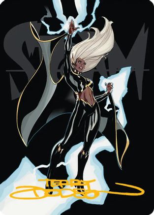 Storm, Windrider Art Card (Gold-Stamped Signature) (AAMSH-030) - Art Series: Marvel Super Heroes