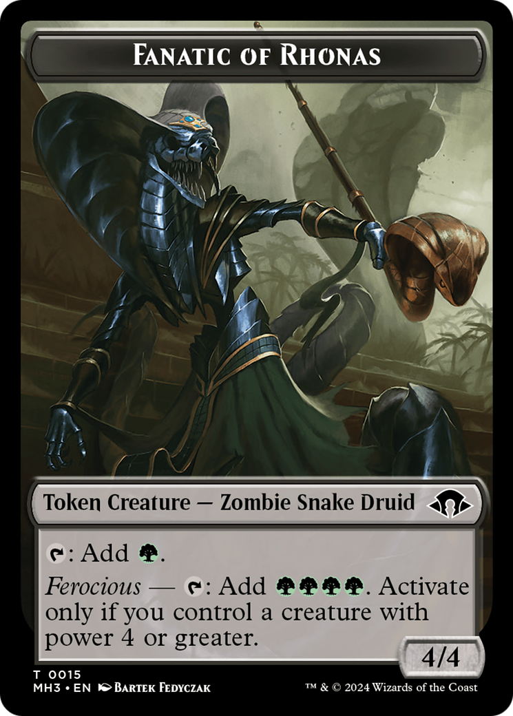 Eldrazi Spawn // Fanatic of Rhonas Double-Sided Token (MH3-2 // 15) - Modern Horizons 3 Foil