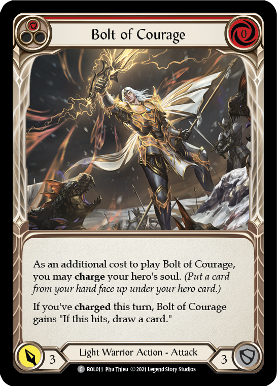 Bolt of Courage (Red) [BOL011] (Monarch Boltyn Blitz Deck) | The CG Realm