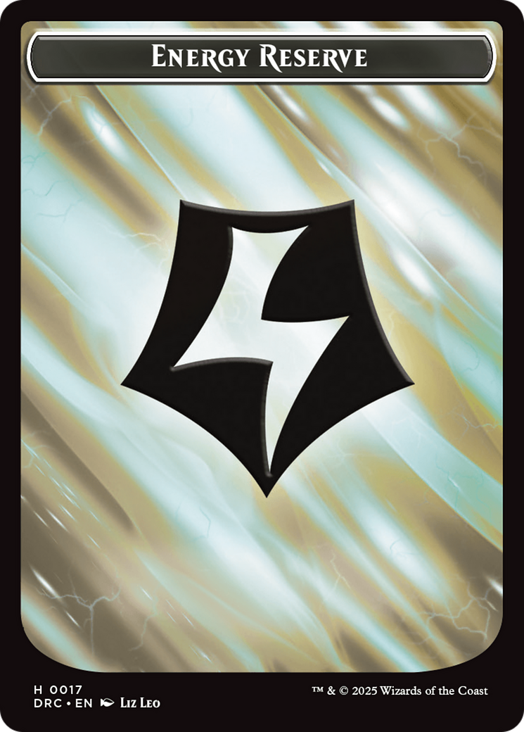 Energy Reserve // Energy Reserve Double-Sided Token (DRC-017) - Commander: Aetherdrift