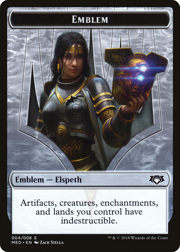Emblem - Elspeth, Knight-Errant (MED-004) - Mythic Edition Tokens