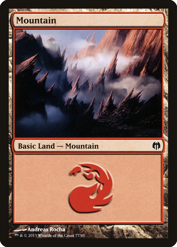 Mountain (77) [Duel Decks: Heroes vs. Monsters] | The CG Realm
