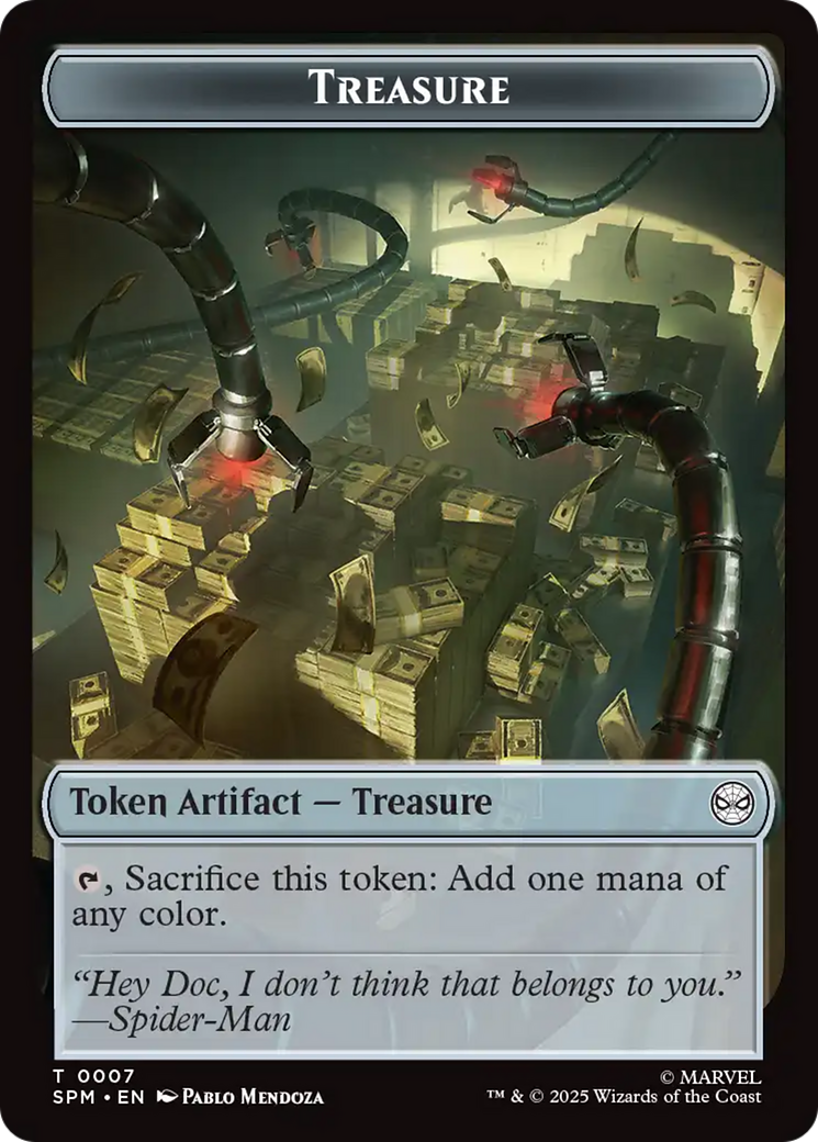 Spider // Treasure Double-Sided Token [Marvel's Spider-Man Tokens] | The CG Realm