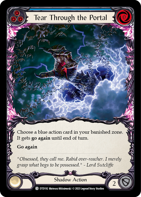 Tear Through the Portal (Blue) [DTD192] (Dusk Till Dawn)  Rainbow Foil | The CG Realm