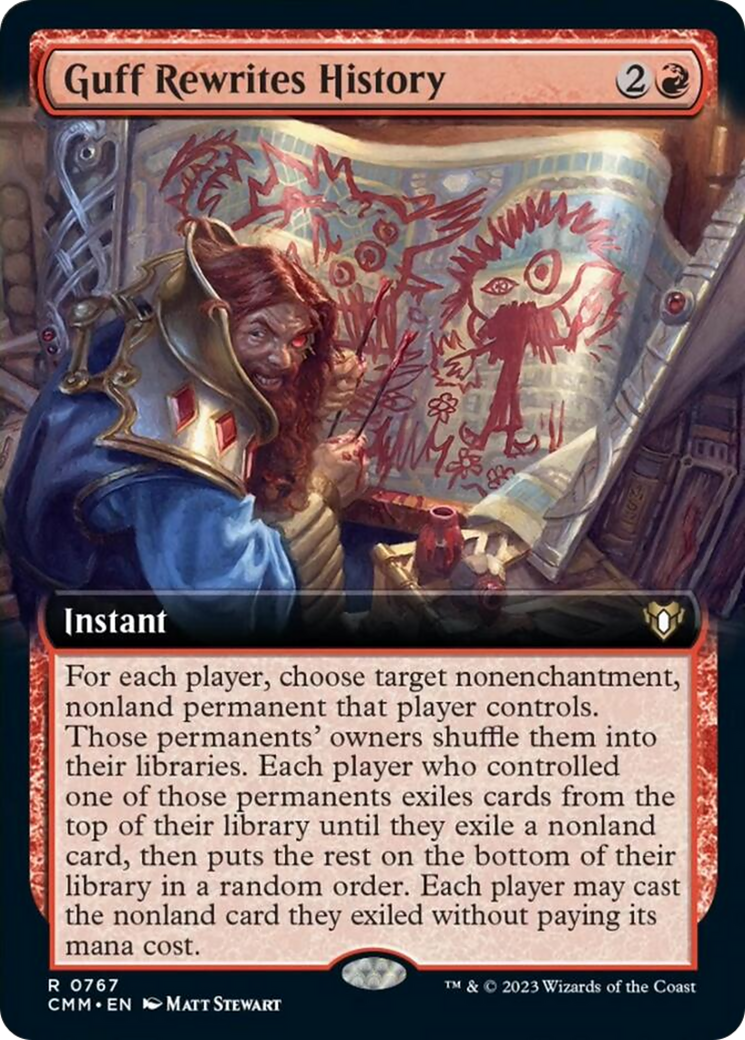 Guff Rewrites History (Extended Art) [Commander Masters] | The CG Realm
