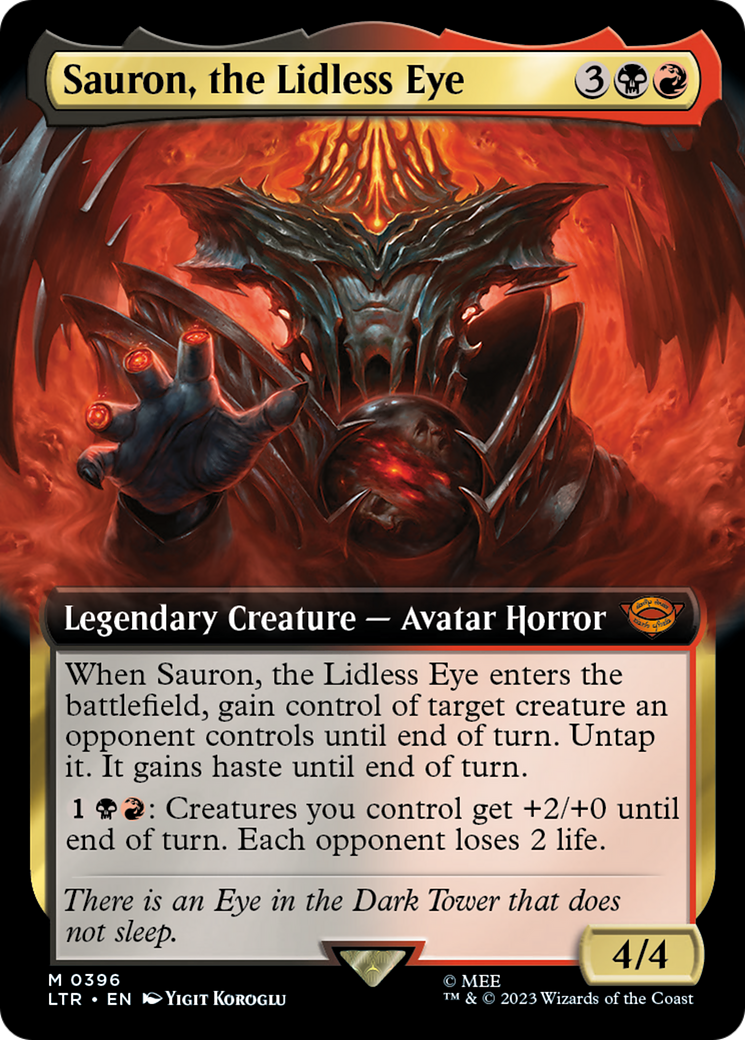 Sauron, the Lidless Eye (Extended Art) (LTR-396) - The Lord of the Rings: Tales of Middle-earth: (Extended Art)