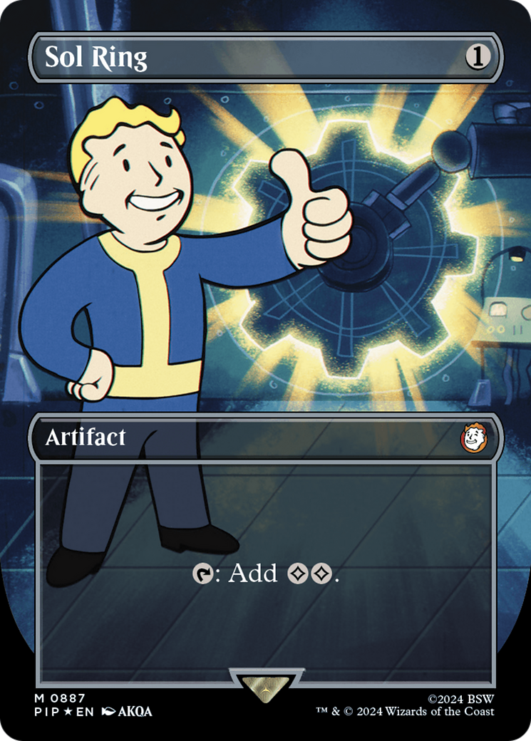Sol Ring (Borderless) (Surge Foil) [Fallout] | The CG Realm