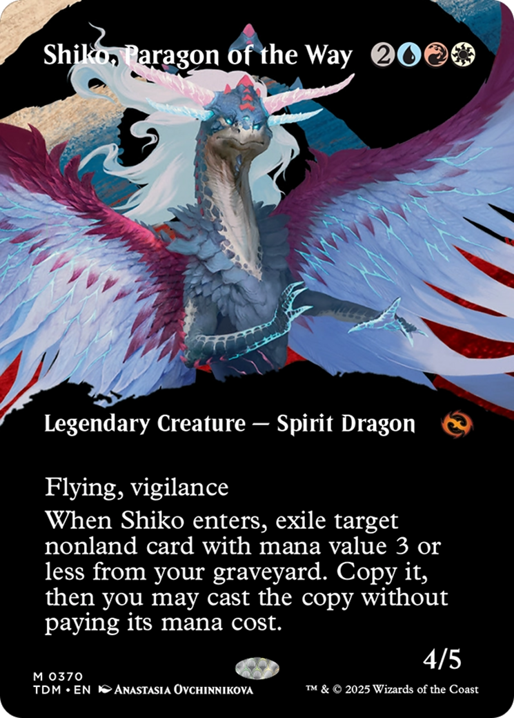 Shiko, Paragon of the Way (Borderless) [Tarkir: Dragonstorm] | The CG Realm