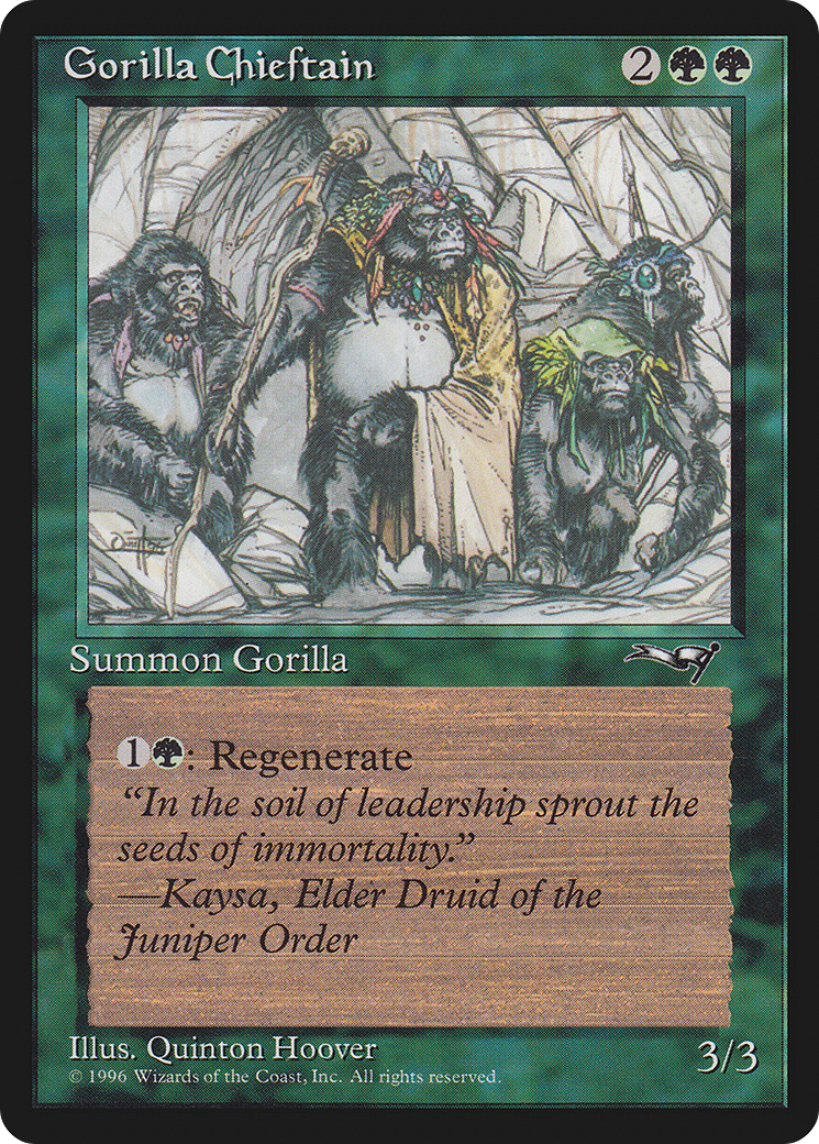 Gorilla Chieftain (4 Gorillas) (ALL-078) - Alliances