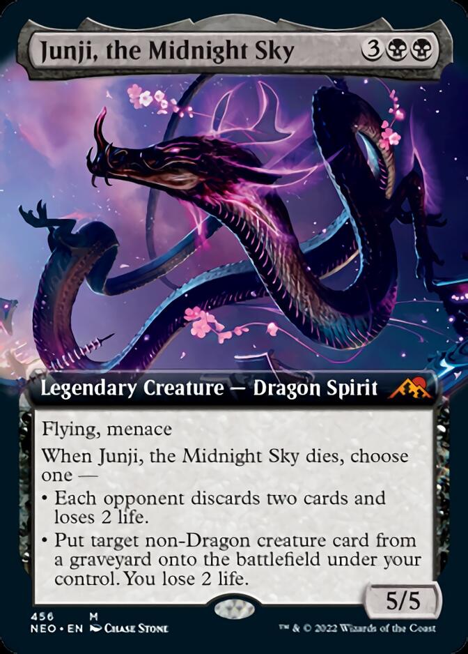 Junji, the Midnight Sky (Extended Art) [Kamigawa: Neon Dynasty] | The CG Realm