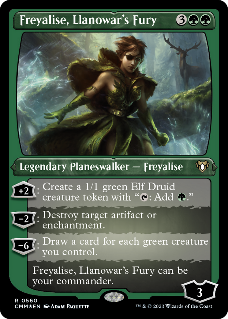 Freyalise, Llanowar's Fury (Foil Etched) [Commander Masters] | The CG Realm