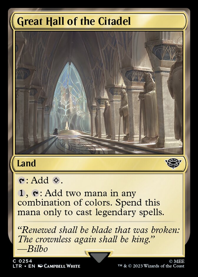 Great Hall of the Citadel [The Lord of the Rings: Tales of Middle-Earth] | The CG Realm
