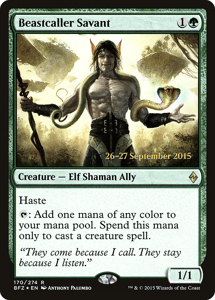 Beastcaller Savant (PRE-170) - Battle for Zendikar Promos Foil