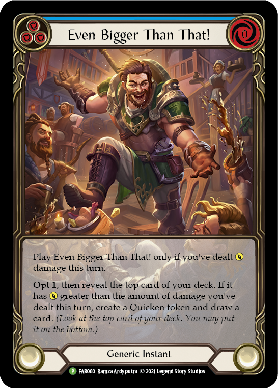 Even Bigger Than That (Blue) [FAB060] (Promo)  Rainbow Foil | The CG Realm