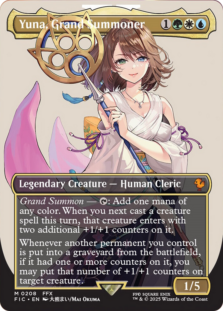 Yuna, Grand Summoner (Borderless) [FINAL FANTASY Commander] | The CG Realm