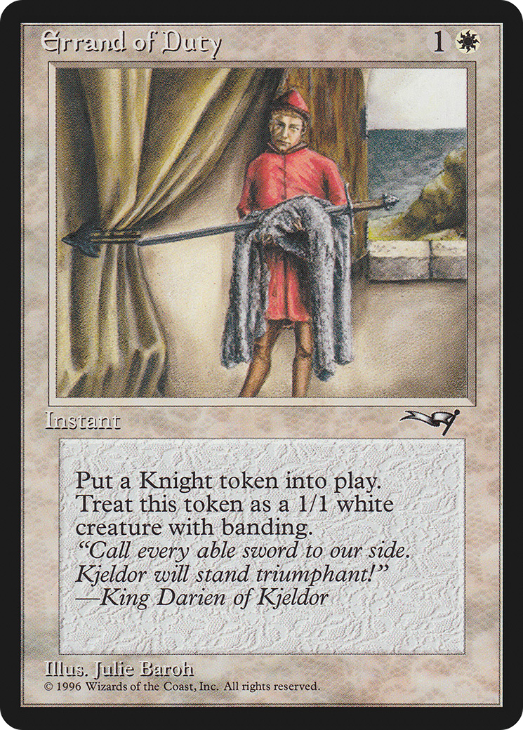 Errand of Duty (Page Holding Sword) (ALL-128) - Alliances