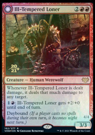 Ill-Tempered Loner (PRE-162) - Innistrad: Crimson Vow Promos: (Double Faced Transform) Foil