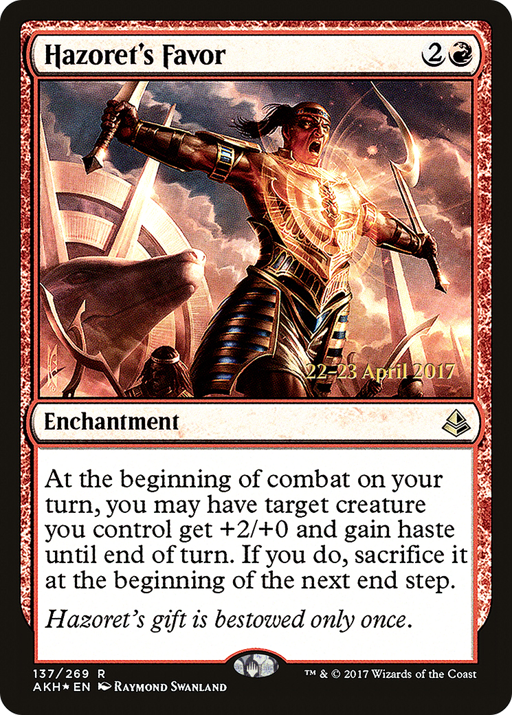 Hazoret's Favor (PRE-137S) - Amonkhet Promos Foil