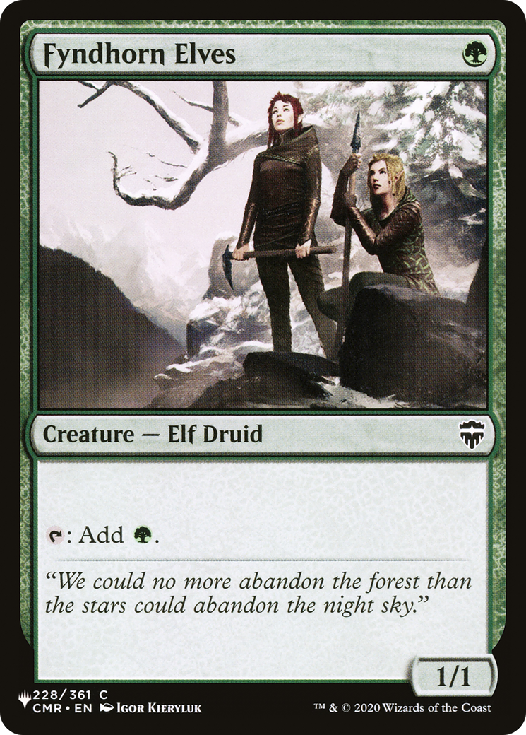 Fyndhorn Elves [The List] | The CG Realm