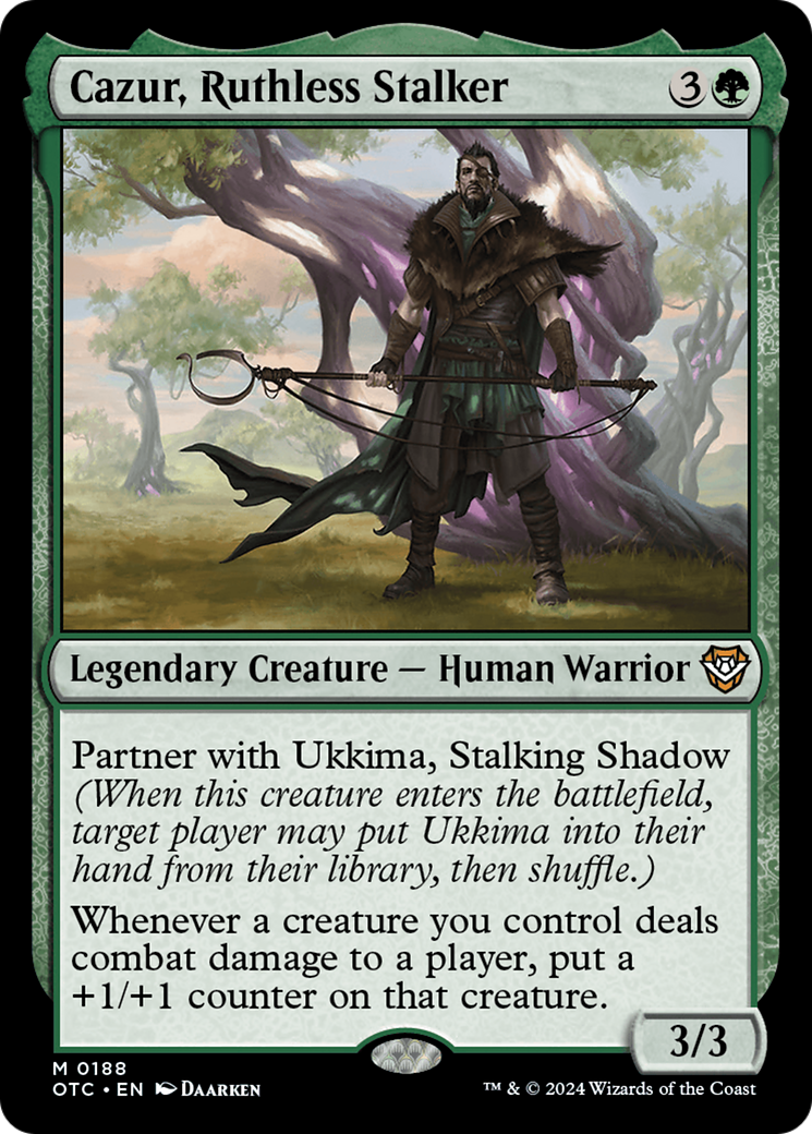 Cazur, Ruthless Stalker (OTC-188) - Outlaws of Thunder Junction Commander