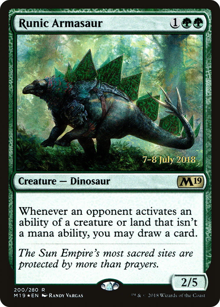 Runic Armasaur (PRE-200) - Core Set 2019 Promos Foil