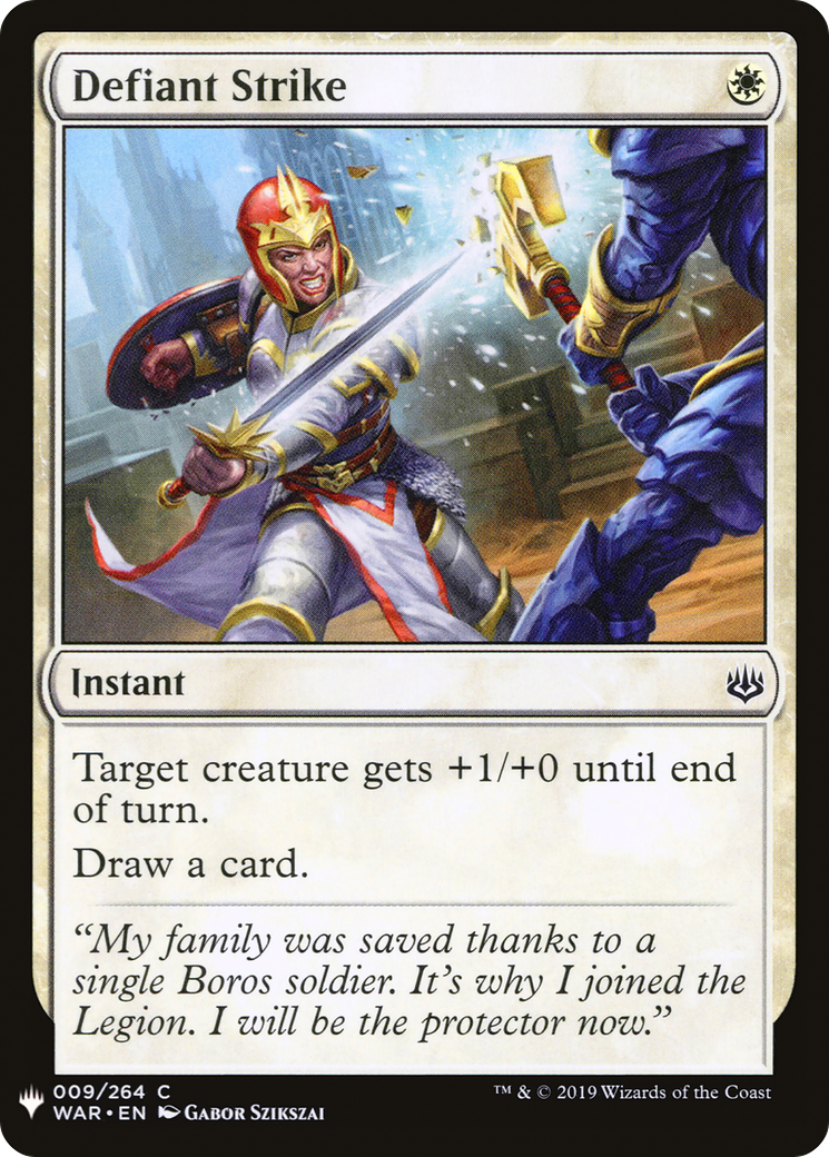 Defiant Strike (LIST-WAR-9) - The List