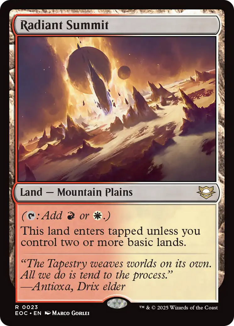 Radiant Summit [Edge of Eternities Commander] | The CG Realm