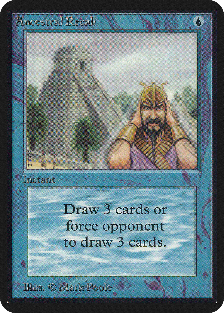 Ancestral Recall (LEA-) - Limited Edition Alpha