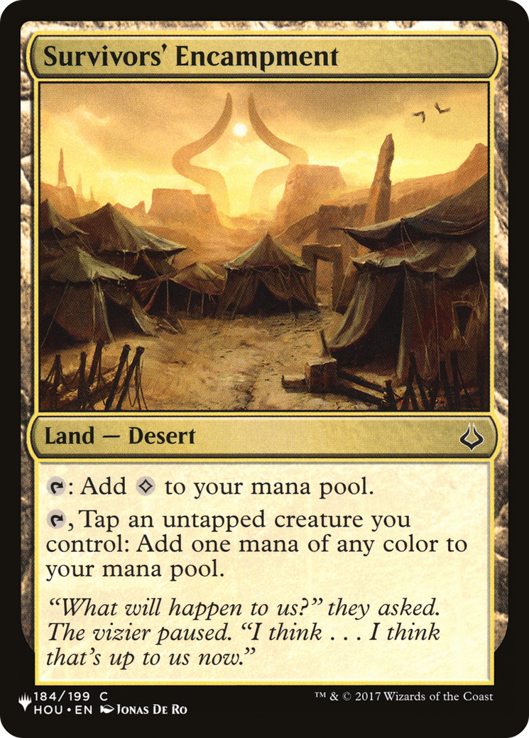 Survivors' Encampment (LIST-HOU-184) - The List