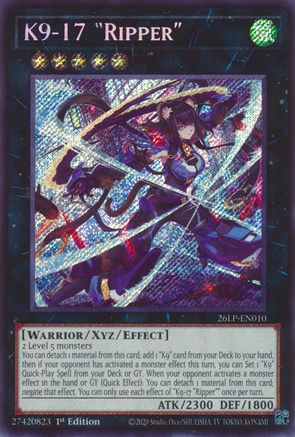 K9-17 Ripper (Secret Rare) (26LP-EN010) - Limited Pack World Championship 2026 1st Edition