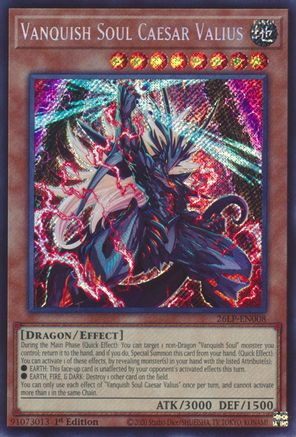 Vanquish Soul Caesar Valius (Secret Rare) (26LP-EN008) - Limited Pack World Championship 2026 1st Edition