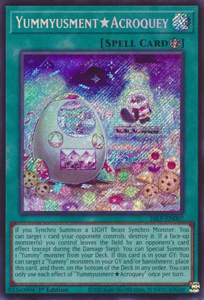 YummyusmentAcroquey (Secret Rare) (26LP-EN007) - Limited Pack World Championship 2026 1st Edition