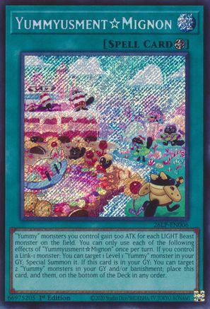 YummyusmentMignon (Secret Rare) (26LP-EN006) - Limited Pack World Championship 2026 1st Edition