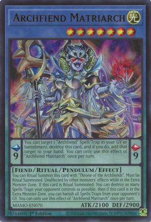 Archfiend Matriarch (MAMO-EN070) - Magnificent Monsters 1st Edition