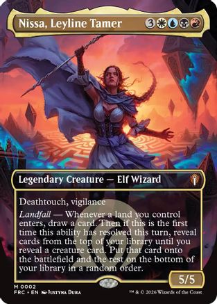 Nissa, Leyline Tamer (Borderless) (FRC-002) - Commander: Reality Fracture Foil