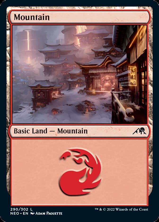 Mountain (290) [Kamigawa: Neon Dynasty] | The CG Realm