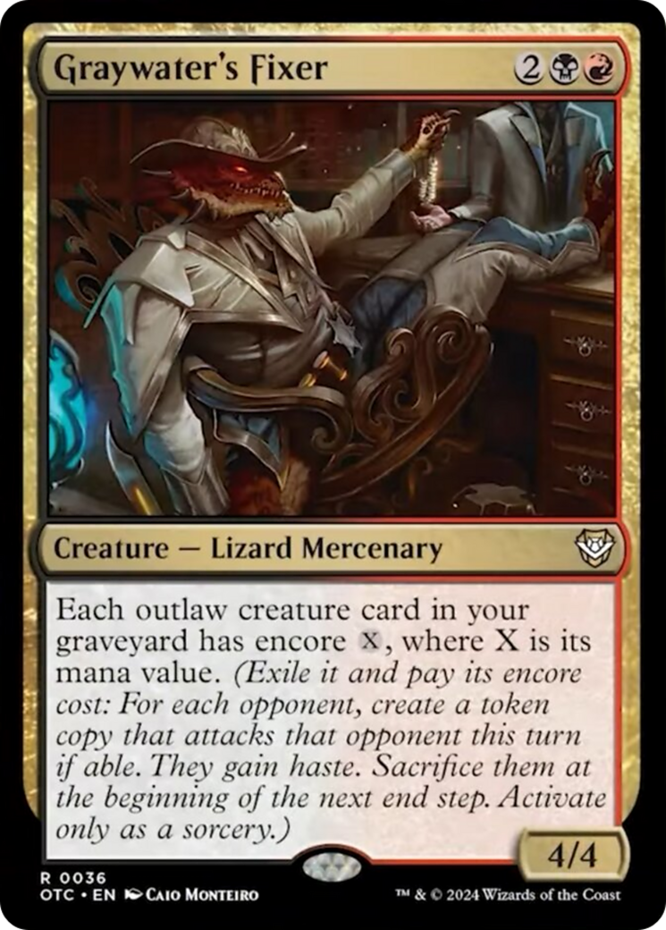 Graywater's Fixer [Outlaws of Thunder Junction Commander] | The CG Realm